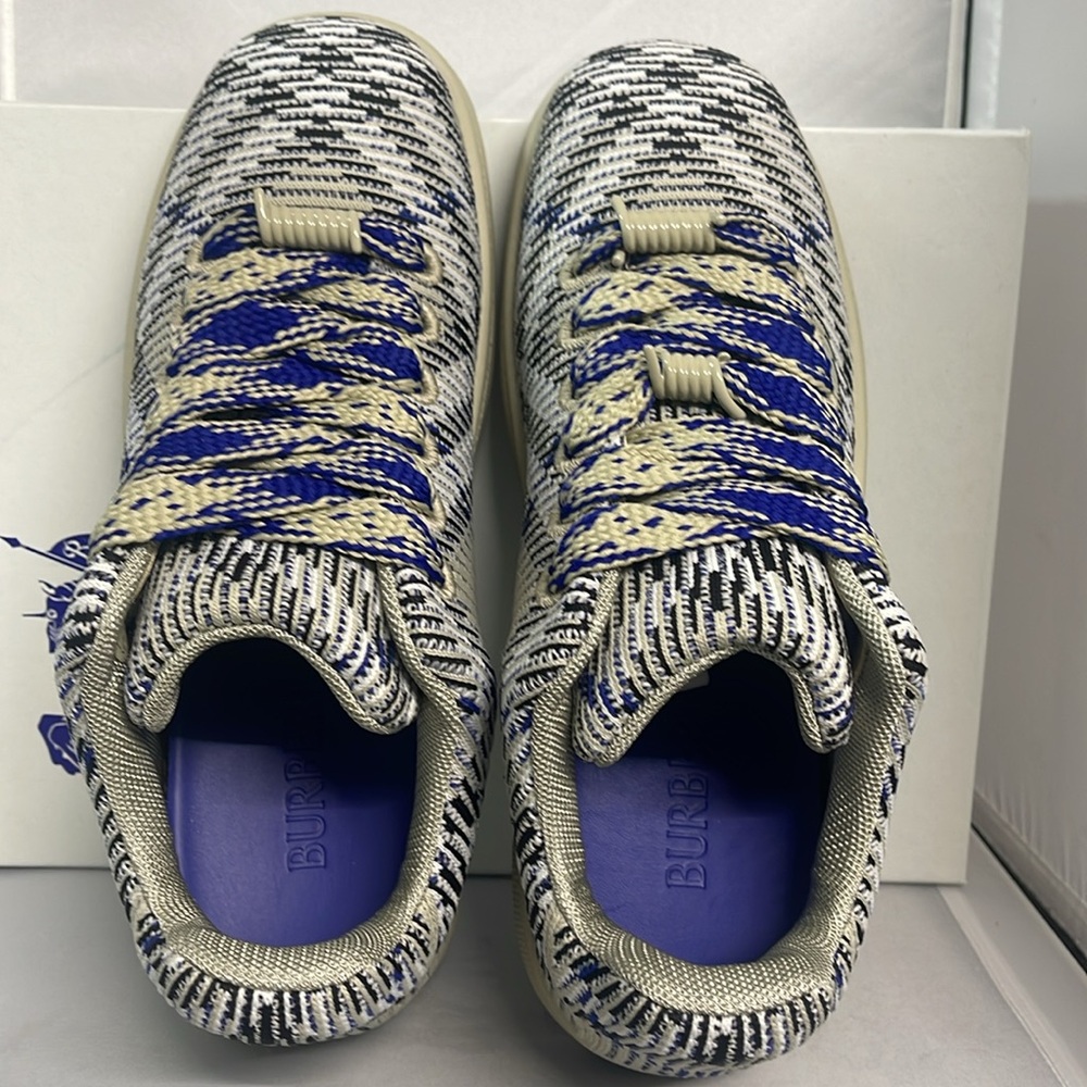 Brand new Burberry Box Check Knit Low-Top Sneakers 43 - Picture 8 of 13